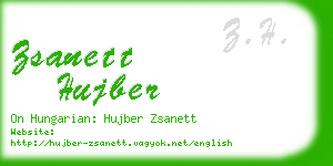 zsanett hujber business card